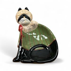 Ceramic Whimsical Soap Cat Dish 8"x6.25"x4.5"